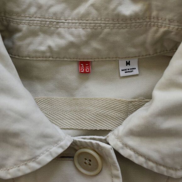 UNIQLO % 100 Cotton Hooded Drawstring Utility Jacket Size M - Picture 6 of 8